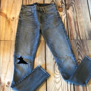 Hudson Nico Super Skinny W/Contrast Velvet,25,NWT